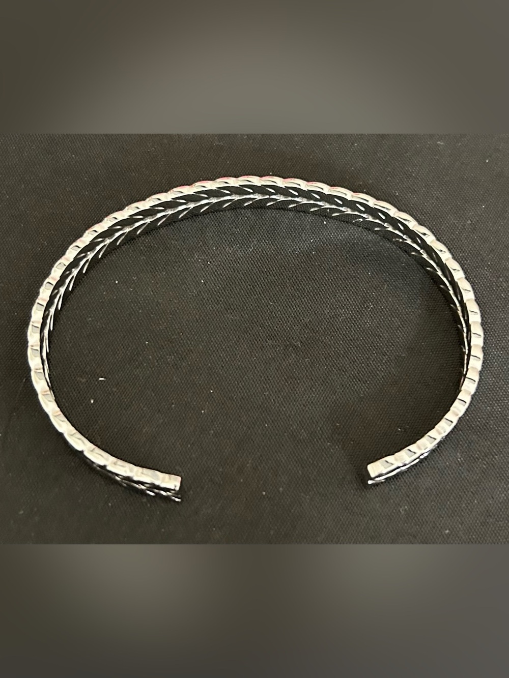 Plunder Silver Braided Open Cuff Bracelet - Sleek Braided Design